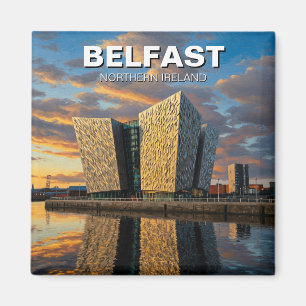 Belfast Northern Ireland Travel Sunset Magnet