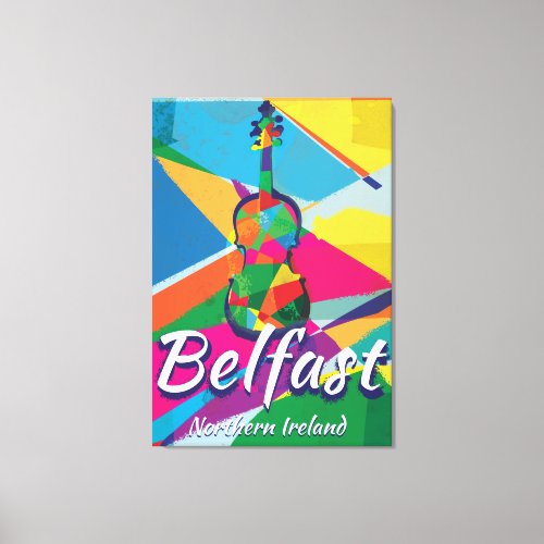 BelfastNorthern Ireland Vintage Travel poster Canvas Print