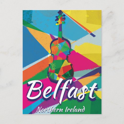 BelfastNorthern Ireland Vintage Travel poster Postcard
