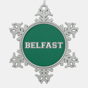 Belfast Snowflake Pewter Christmas Ornament