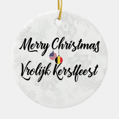 Belgian American Bilingual Holiday Decoration