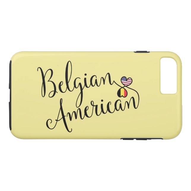 Belgian American Entwined Hearts Cell Phone Case (Back (Horizontal))