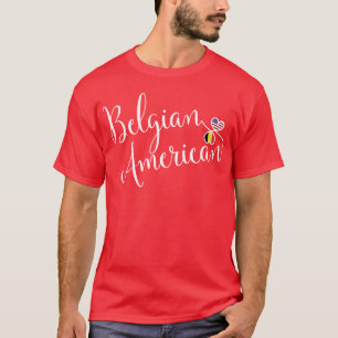 Belgian American Entwinted Hearts Tee Shirt