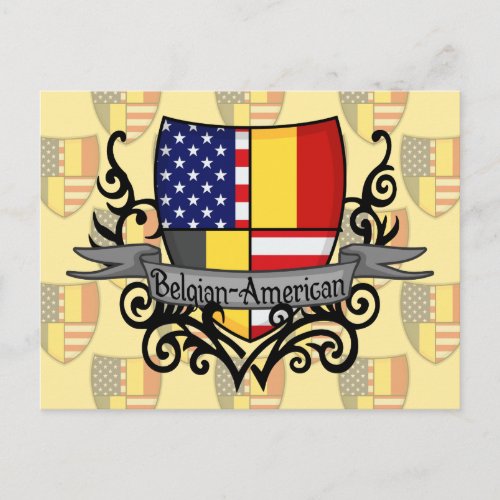 Belgian_American Shield Flag Postcard