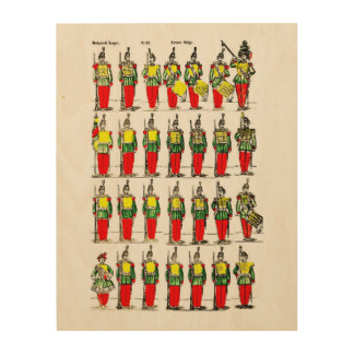 Belgian Army circa 1800's Wood Wall Art