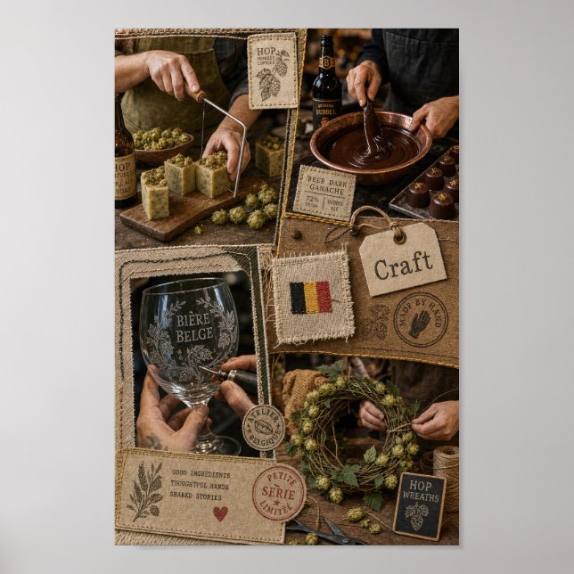 Belgian Beer and Chocolate Craft Poster (Front)