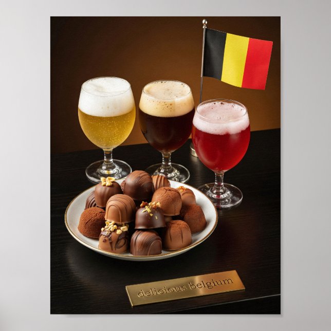Belgian Beer and Chocolate Delight Poster (Front)