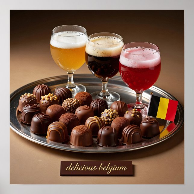 Belgian Beer and Chocolate Pairing Poster (Front)