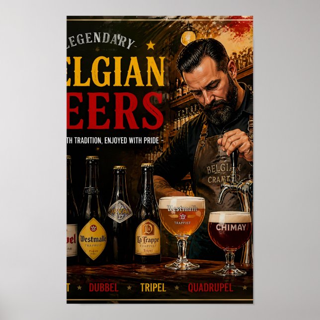 Belgian Beer Heritage and Warmth Poster (Front)