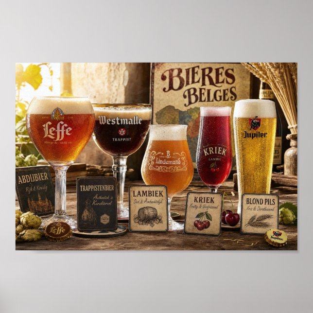 Belgian Beer Traditions and Tasting Poster (Front)