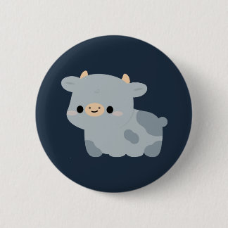 Belgian Blue Cow Button