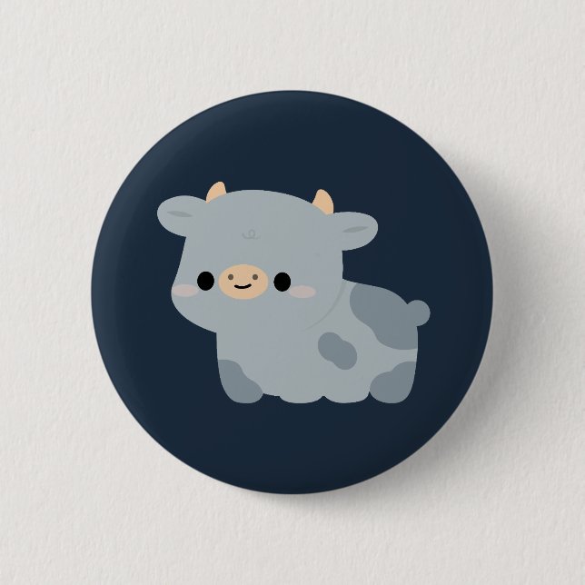 Belgian Blue Cow Button (Front)