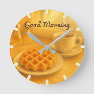 Belgian Breakfast Waffle Clock – Good Morning Vibe