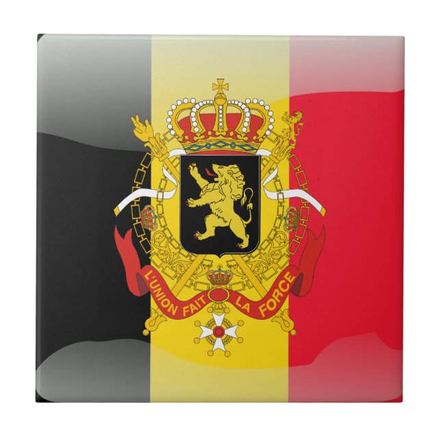 Belgian Coat of arms Ceramic Tile (Front)