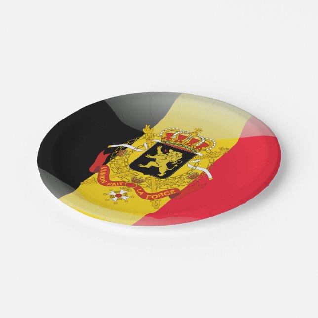 Belgian Coat of arms Paper Plates (Angled)