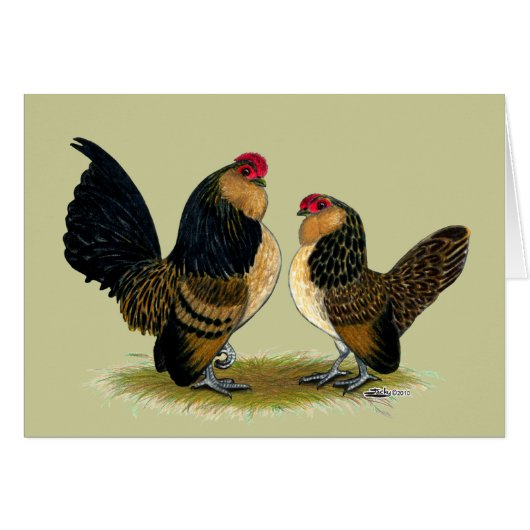 Belgian d'Anvers Bantams:  Quail Cards (Front Horizontal)