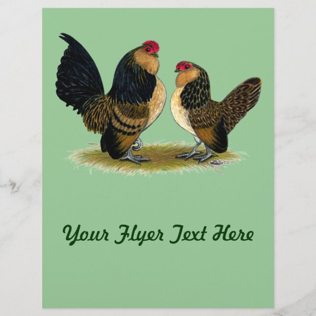 Belgian d'Anvers Bantams:  Quail Flyer (Front)