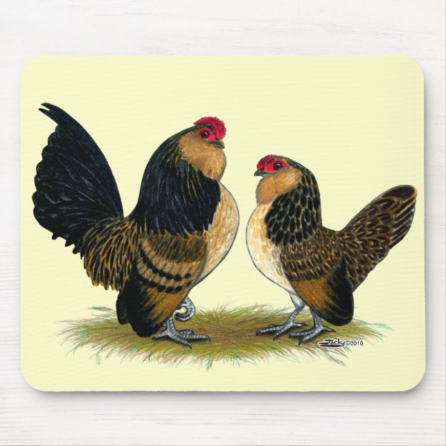 Belgian d'Anvers Bantams:  Quail Mouse Pad (Front)