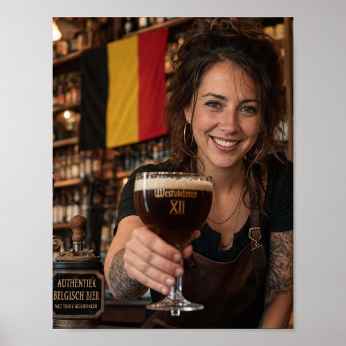 Belgian Dark Ale Tavern Greeting Poster