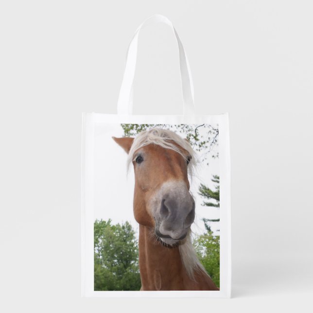 Belgian Draft Horse Animal Grocery Bag (Front)