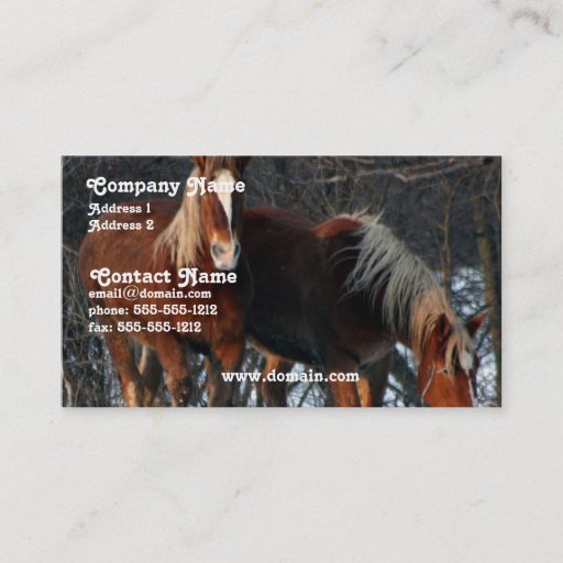 Customizable Belgian Draft Horse Business Card