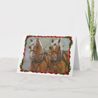 Belgian Draft Horse Christmas Card