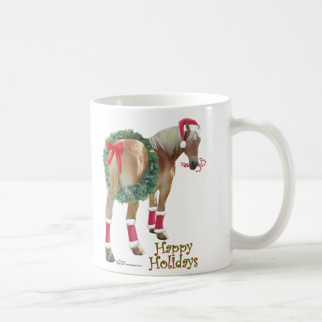 Belgian Draft Horse Christmas mug (Right)