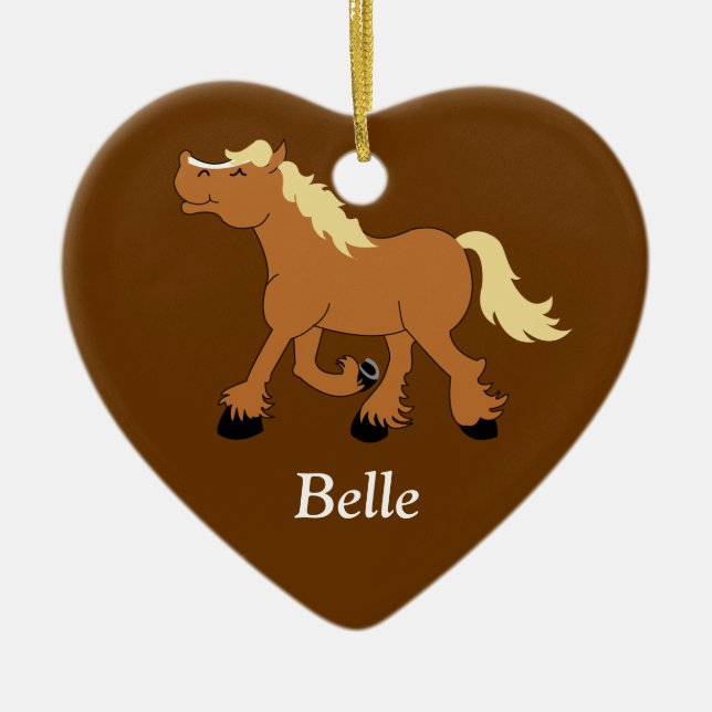 BELGIAN Draft Horse Custom Ornament (Front)