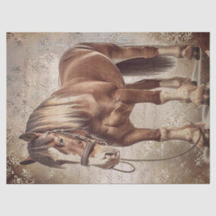 Belgian Draft Horse Decoupage Tissue Paper