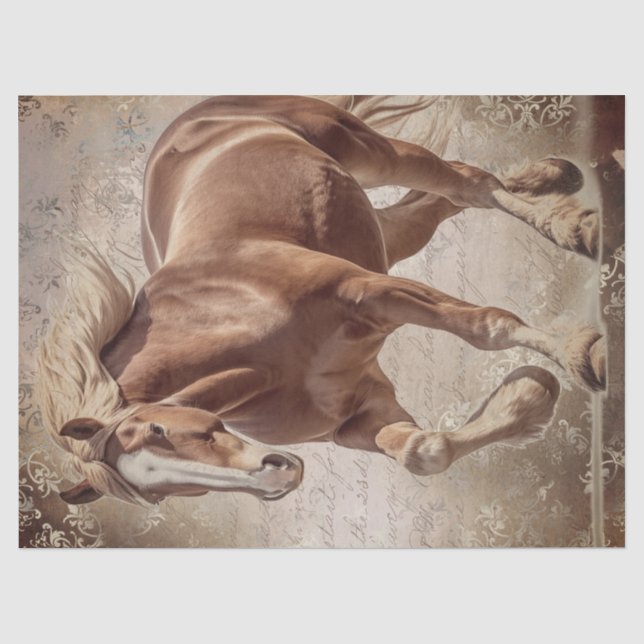 Belgian Draft Horse Decoupage Tissue Paper (Front)