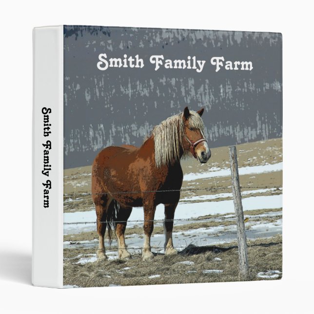 Belgian Draft Horse In Paddock Binder (Front/Spine)