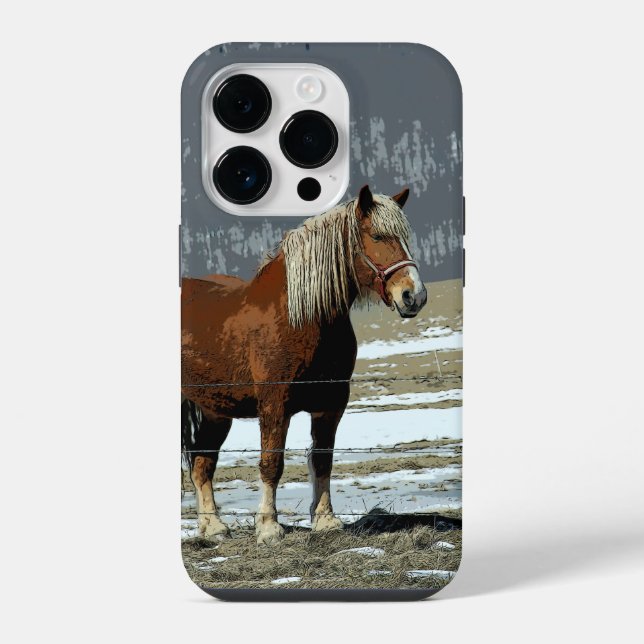 Belgian Draft Horse In Paddock Cell Phone Case (Back)