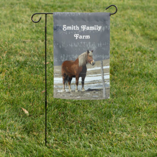 Belgian Draft Horse In Paddock Garden Flag