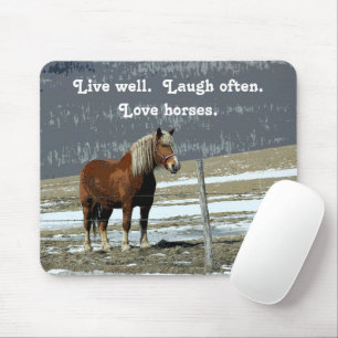 Belgian Draft Horse In Paddock Mouse Pad