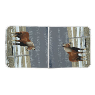 Belgian Draft Horse In Paddock Tailgate Pong Table