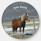 Belgian Draft Horse In Paddock Wireless Charger (Front)