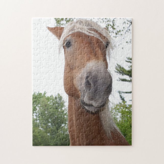 Belgian Draft Horse Silly Face Animal Jigsaw Puzzle (Vertical)