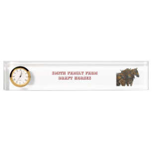 Belgian Draft Horse Team Desk Name Sign Plate
