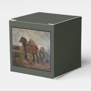 Belgian Draft Horse Vintage Fine Art Farm Painting Favor Boxes