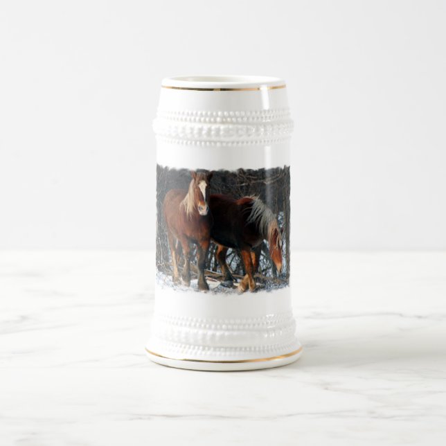 Belgian Draft Horses Beer Stein (Center)