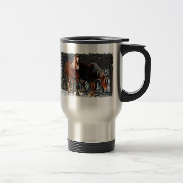 Belgian Draft Horses Stainless Travel Mug (Right)