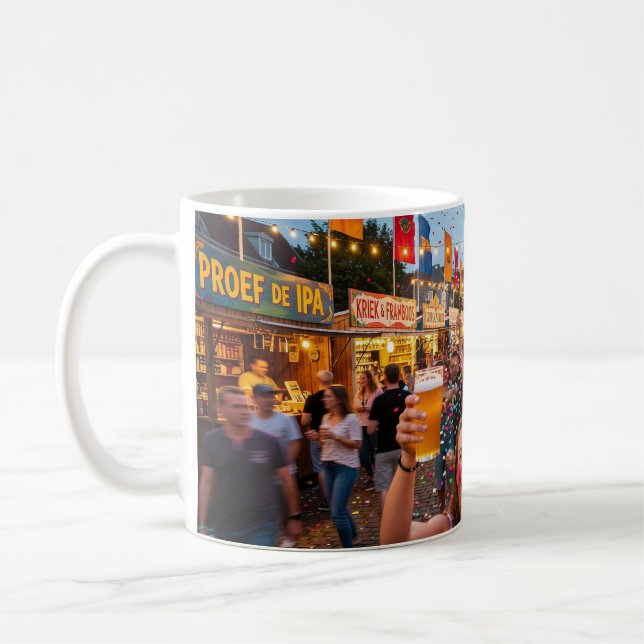 Belgian Festival Cheers and Laughter Mug (Left)