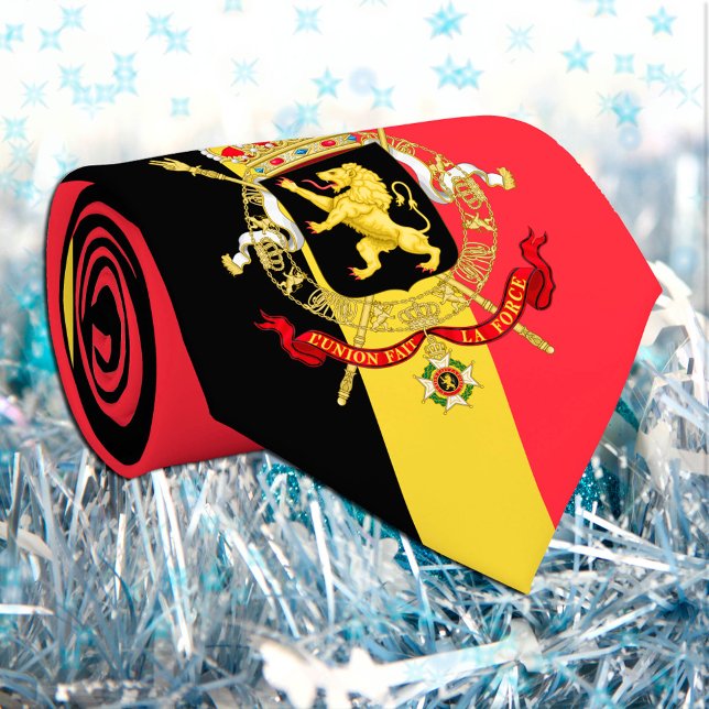 Belgian Flag & Belgium business, travel /sports Neck Tie (Creator Uploaded)