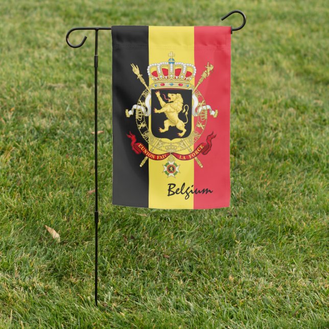 Belgian flag & Belgium holiday /sports fans garden (In SItu)