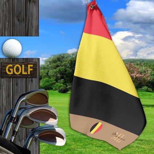Belgian flag  Belgium monogrammed Golf Towel