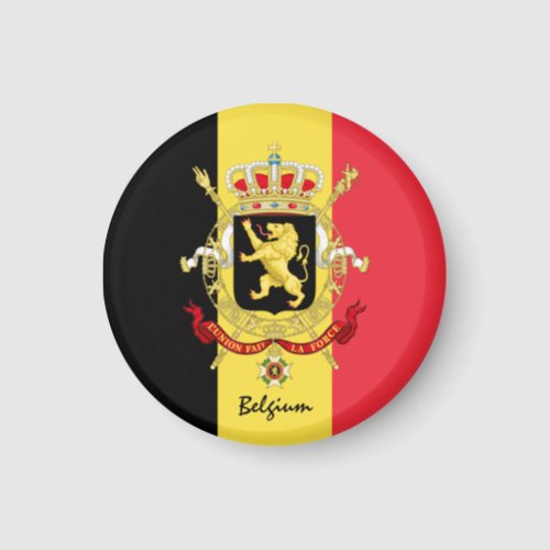 Belgian flag  Belgium travel holiday sports Mag Magnet