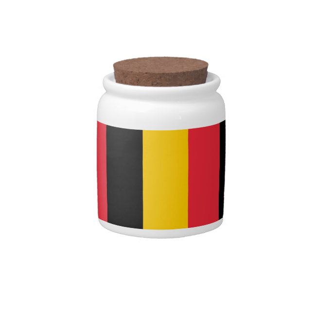 Belgian Flag Candy Jar (Front)