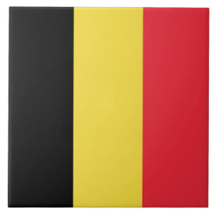 Belgian Flag Ceramic Tile
