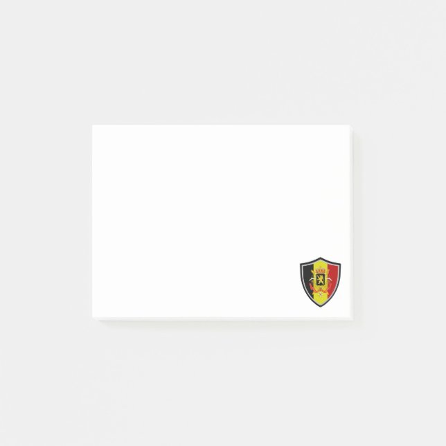 Belgian flag-coat arms post-it notes (Front)