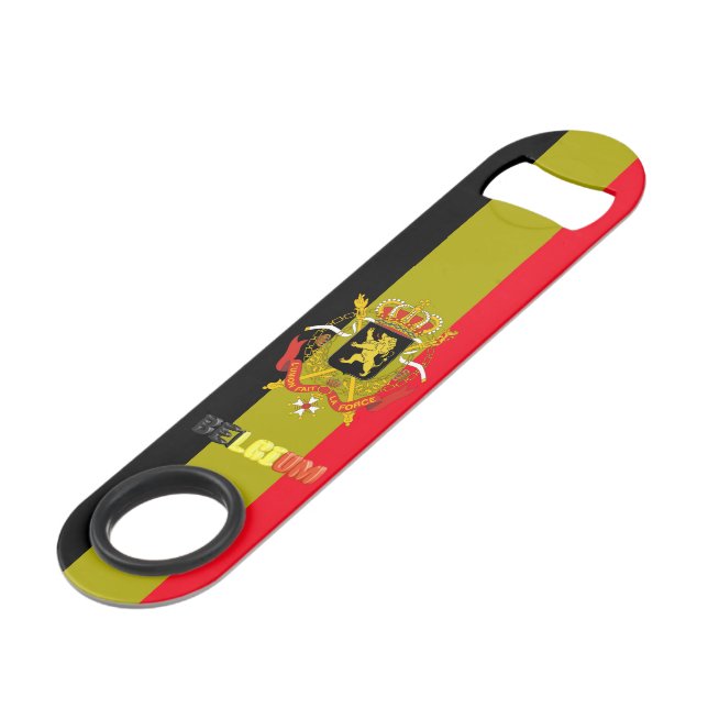 Belgian flag-coat of arms bar key (Front Angled)